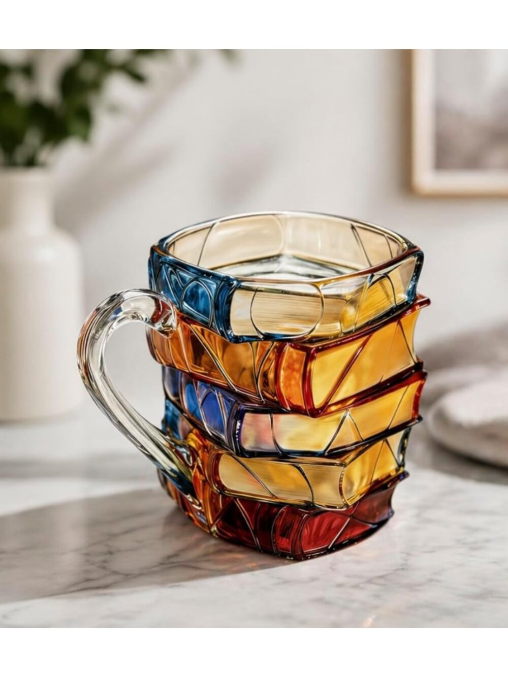 Stylish Ceramic Book Mug - Unique Literary Gift for Book Lovers & Coffee